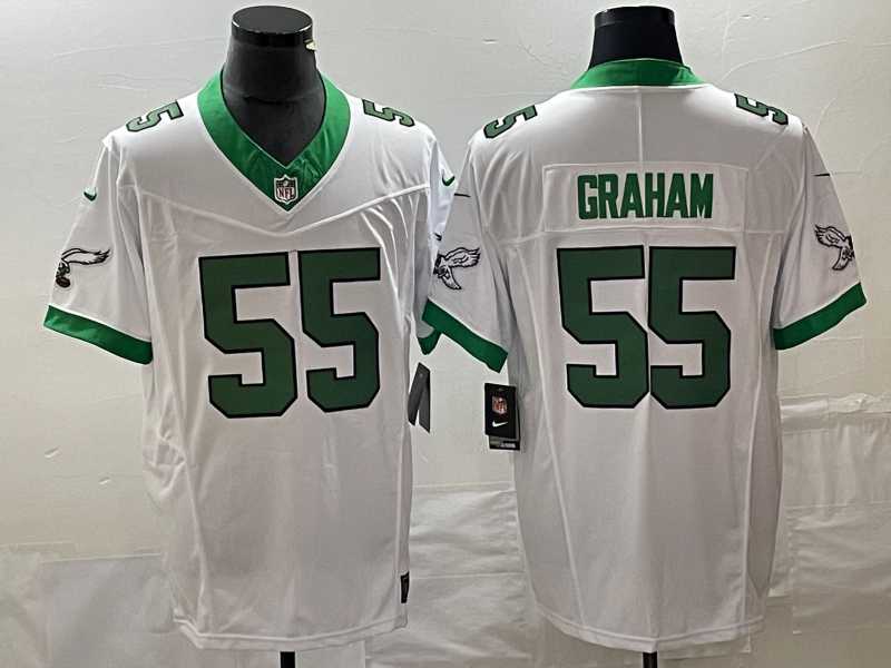 Men%27s Philadelphia Eagles #55 Brandon Graham White 2023 F.U.S.E. Vapor Untouchable Stitched Football Jersey->philadelphia eagles->NFL Jersey
